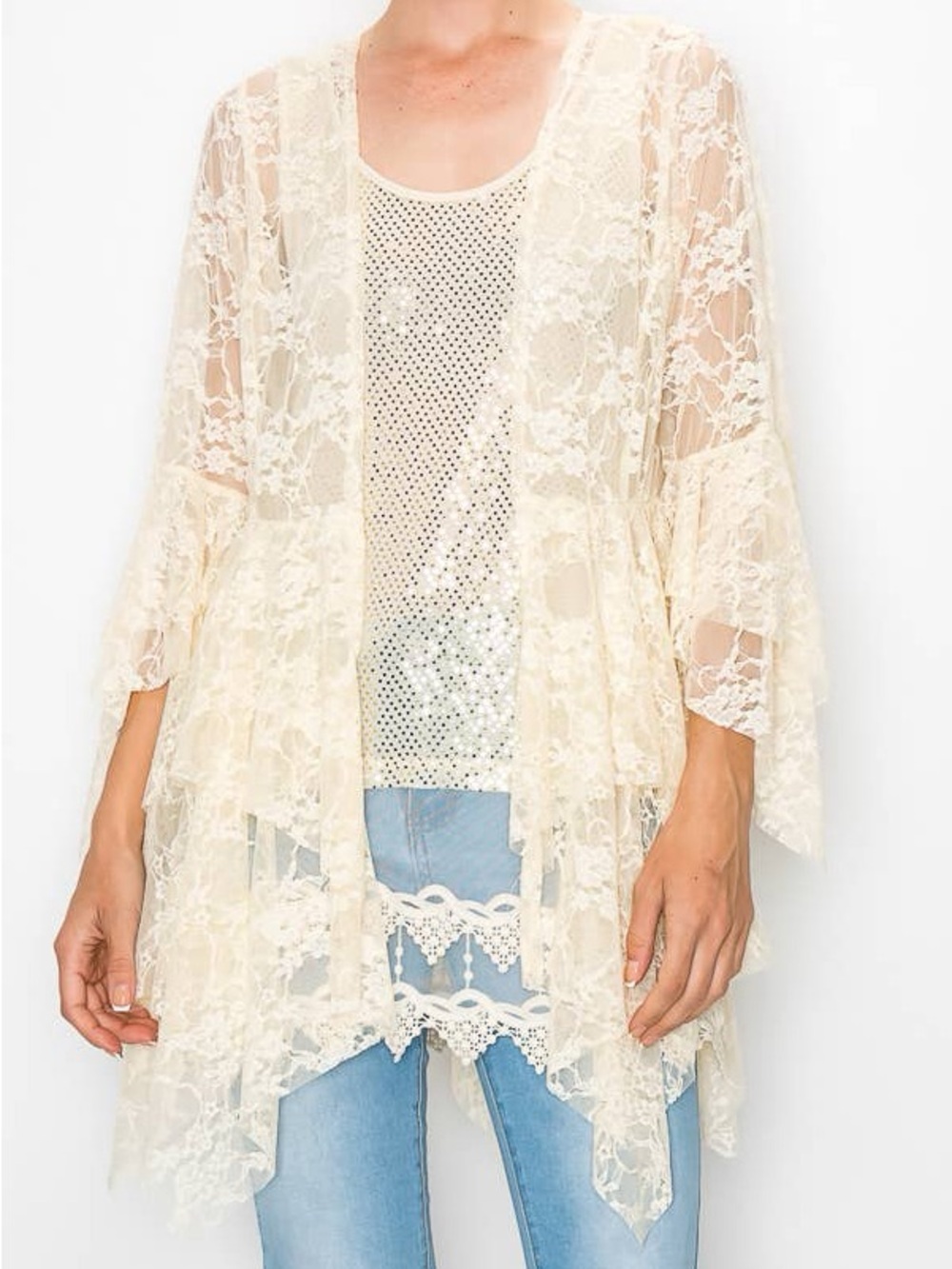 Ivory Lace Kimono